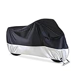 Motorradabdeckung wasserdichte Motorradabdeckung Für Keeway Für Hurricane 50 Für Vieste 300 Für Zahara Cityblade Für KLight RKF 125 Staubdichte Motorradabdeckung(Silber,3XL Für 220cm)