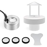 Mxmoonant 350ml / H Ultraschall-Nebelmacher Mini Fogger Metallzerstäuber mit abnehmbarem Spritzschutz für Aquarium Teich Topf Steingarten (Fertiges Paket)
