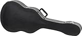 ROCKTILE Gitarrenkoffer Deluxe Konzertgitarre - Robuster Koffer für Konzert- und Klassikgitarre - Kunstleder mit weichem Innenfutter - Integriertes Staufach und Tragegriff - Abschließbar - Schwarz