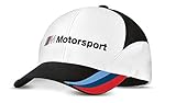 BMW Original Unisex M Motorsport Logo verstellbarer Riemen Klassische Form Fan Cap Gr. M/L, schwarz / weiß