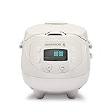 Digitaler Reishunger Mini Reiskocher und Dampfgarer in Grau - Warmhaltefunktion, Timer & Premium Topf - kleiner Multikocher, 8 Programme, 7-Phasen-Kochtechnologie, 1-3 Personen