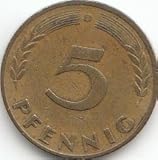 BRD (BR.Deutschland) Jägernr: 377 1949 G sehr schön Eisen, Kupfer plattiert 1949 5 Pfennig Eichenzweig Bank Deutsche (Münzen für Sammler)
