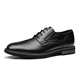 Bruno Marc Herrenschuhe Herren Anzugschuhe Klassische Business Schnürhalbderby ins Büro leicht und bequem, Size 45, Schwarz, BMEMOX2502