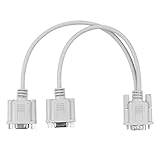 XT-XINTE DB9 9Pin 1 bis 2 Rs232 Serielles Kabel Splitter direkt verbunden COM 2 in 1 Daten Kabel Männlich zu weiblich für die Registrierkasse Kassenanzeige (Weiß)