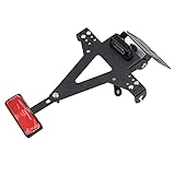 Motorrad Kennzeichenhalter, Motorrad Einstellbare Winkel Lizenz Kennzeichen Halter Halterung für YZF R1 R3 R6 R15 R25 Fz6 Mt-07 Mt 07
