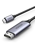 UGREEN USB C auf HDMI Kabel 4K 60Hz 2m Thunderbolt 3/USB C 3.1 HDMI Kabel UHD Geflochten-Aluminium kompatibel mit MacBook Pro 2021 14/16zoll, iPad Pro/Air, Galaxy S22, S21/P30, Huawei P40 usw.