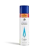 Colibri Premium Butangas Nachfüllflasche 400 ml - Feuerzeuggas zum Nachfüllen von Feuerzeugen, Flambierbrenner oder Küchenbrenner - 99,9994 % Reines Premium Butangas.