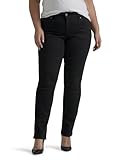 Lee Damen Legendary Mid Rise Straight Leg Jeans, Schwarz, 40
