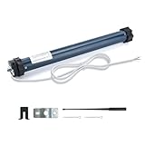 Anesty Rolladenmotor Komplettset, 20 Nm Rohrmotor Rollo Motor Rolladenantrieb für 60mm 8-Kant Welle, 40KG Zugkraft, mit Thermoschutz und Mechanischen Endschaltern