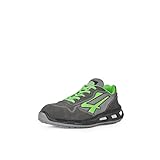 U-Power Red Lion Point, Unisex-Sicherheitsschuhe, leichte, flexible, pannensichere Lederturnschuhe, mit Infinergy-Einsatz, mit Aluminium-Zehenkappen - Grey & Green 43