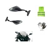 KOMPATIBEL MIT Suzuki GSX 600 F Paar Spiegel FÜR VERKLEIDTE MOTORRÄDER IN Carbon-Optik RÜCKBLICK Spiegel FAR SPORTSPIEGEL + M.6 MONTAGESATZ ENTHALTEN