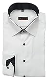ETERNA Herren Langarm Hemd Weiß Modern Fit | Bügelfrei, Knitterfrei, 100% Baumwolle | Kentkragen Gr. 44