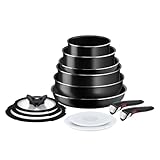 Tefal Ingenio Easy On 13-teiliges Topf und Pfannenset abnehmbarer Griff, stapelbar, platzsparend, Töpfe und Pfannen mit Antihaftversiegelung, einfache Handhabung und Reinigung, L15992