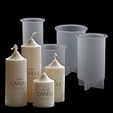 Epoda Kerzenformen Zum GießEn Silikon-Kerzenform, Stumpenkerzen Formen, KerzengießForm Silikon 4 Stück