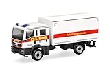 Herpa LKW Modell Man TGM MzKW DLRG/Katastrophenschutz, Miniatur im Maßstab 1:87, Sammlerstück, Made in Germany, Kunststoff