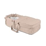 Bugaboo Babynest, tragbare Liegewanne mit Tragegurten Kinderwagen geeignet, entfalbar zu Einer Baumwollmatratze & Spielmatte, Flache Liegeeinheit ab Geburt – Desert Taupe