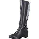Tamaris Damen Klassische Stiefel, Frauen Stiefel,uebergangsschuhe,langschaftstiefel,hoher Absatz,Boots,Winterstiefel,Winterschuhe,Black,41 EU