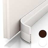 Vellure® Türdichtung Zugluftstopper für Türen- NEU Premium Türdichtung selbstklebend (Energie sparen - Schnell & einfach angebracht) Ideal auch als Schallschutz, Kälteschutz (weiß)