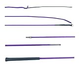 JA Horse Longierpeitsche Longier Peitsche Longieren 180/200 cm teilbar zerlegbar, zweiteilig, zum Zusammenschrauben (200 cm, JA Basic-Griff lila)