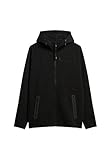 Superdry Herren Locker geschnittene Tech Kapuzenjacke mit Logo Schwarz XXXL