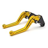 Kupplungshebel Für Triumph Tiger Sport 800 2025 CNC Kurze/Lange Motorrad Einstellbare Bremse Kupplung Hebel Zubehör Motorrad(147mm Gold)