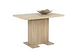 Hela Tische, Säulenesstisch Esstisch Britt, Holzwekstoff melaminbeschichtet, Dekor Sonoma Eiche, ausziehbar, 110-150x69x76 cm