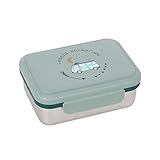 LÄSSIG Kinder Brotdose Edelstahl Lunchbox Frühstücksbox nachhaltig Kindergarten Schule/Adventure Bus, 1 Stück (1er Pack)