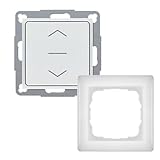 Wippschalter Rollladenschalter mit Mittelstellung und Rastfunktion incl. Gira "Standard 55" Einzelrahmen