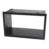 tomzz Audio 2457-030 Doppel DIN Radioblende kompatibel mit VW Passat B5 Golf 4 Bora T4 Polo Lupo Volvo S40 V40 Peugeot 207 307 schwarz