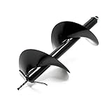 Wiltec Erdlochbohrer Bohrschnecke 300mm Ø, Gusseisen, mit fester Stechspitze, Ersatzbohrer für Erdlochbohrer Pfahlbohrer