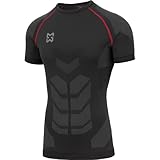 WÜRTH MODYF Unterwäsche T-Shirt Basic schwarz rot - Größe S/M