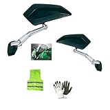 KOMPATIBEL MIT Suzuki GSX 600 F Spiegel FÜR VERKLEIDTE MOTORRÄDER 1 Paar RECHTS+LINKER FERNSPIEGEL SCHWARZER Spiegel + M.6 MONTAGESATZ ENTHALTEN