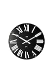 Alessi 12 B Firenze Wanduhr aus ABS, Quarzwerk, schwarz, Ã˜ 36cm