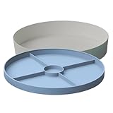 Jellystone Designs, 2in1 Messy Tray Spieltablett mit Deckel, Sensorisches Spiel für Kinder ab 3 Jahren, Soft Blue, 35,5 x 6 cm