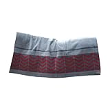 Kentucky - Fleecedecke Square Heavy Fishbone Grey/Bordeaux 140x120cm