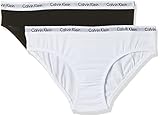 Calvin Klein Mädchen 2er-Pack Slips Bikini Form mit Stretch, White/Black, 10-12 Jahre
