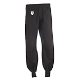 Ju-Sports Kung Fu Hose 170 Schwarz I Leichte Hose mit Gummizug mit Zusatzschnürung I 100% Baumwolle I Unten mit klassischem Kung Fu Bündchen I Auch geeignet für Wing Tsun UVM.