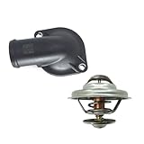 Hajus 1211161251 Thermostat + Wasserflansch Kompatibel mit VW Transporter IV Multivan LT II LT 28-35 28-46 2.4 2.5 A6 100 2.3 2.4 074 121 121 B