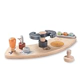 hauck Play Cockpit - Baby Fahrzeug Spiel ab 10 Monaten Kompatibel mit Alpha Play Tray & Arketa Play Tray für Hochstühle Alpha+ Beta+ & Arketa, Holz Spielzeug Fördert Auge-Hand-Koordination & Motorik