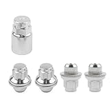 Schrauben Kompatibel mit Mitsubishi für Pajero für Outlander für Lancer 5 Stück M12 x 1,5 Auto-Radschrauben, Sicherungsmutter-Schlüsseladapter