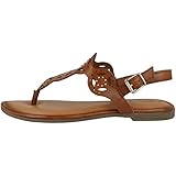 s.Oliver Damen 5-5-28112-28 Flache Sandale, Cognac, 38 EU