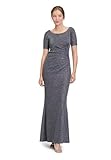Vera Mont Damen Abendkleid im Glitzer-Look 38, Dunkelblau/Grau