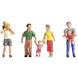 NOCH® Figuren-Set „Eltern & Kinder“, Miniaturfiguren, für Spur H0, ideal für Modellbau und Dekoration