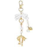 Mabor Schmetterling Schlüsselanhänger Gold Bag Charm Damen Romantisch Schlüsselanhänger Y2K Keychain Damen für Schwestern Geliebte Ehefrauen und Lehrerinnen Aufmerksames Geschenk
