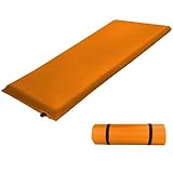 ALPIDEX Isomatte Camping 2.5 cm┃6 cm┃10 cm Dick Schaumstoff Selfinflating Matte Selbstaufblasende Outdoor Thermomatte Robust Isolierend, Farbe:orange, Maße:190 x 60 x 2.5 cm