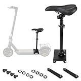 Elektroroller Sitzsattel kompatibel mit Segway-Ninebot Max G30, Stoßdämpfender/Weicher/Atmungsaktiver SitzEinstellbare Höhe 51-63cm/Gewichtskapazität 100KG, Faltbarer Rollersitz/Zubehör für E-Scooter