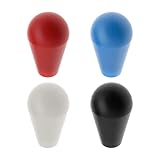 ECSiNG Ellipse ovaler Joystick-Kopf mit Kugelkopf für M5-Schraube, Joystick, Arcade-Spiel, DIY-Ersatzteile, Joystick-Zubehör, Schwarz, Rot, Weiß, Blau, 4 Stück