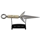 FAYAIALO Minato Kunai Uzumaki Kakashi Namikaze Kunai Metall Ninja Cosplay Modell Schlüsselanhänger Kollektion, silber, 9 inches