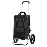 ANDERSEN Einkaufstrolley - Royal Shopper Senta 2.0 schwarz 49 L Einkaufswagen, stilvoll, wasserabweisend, Aluminium, klappbar, leise Räder