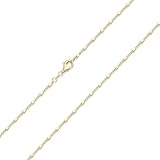 Materia Würfel Kette Silber 925 - Gold Halskette 50cm Damen K72-50cm